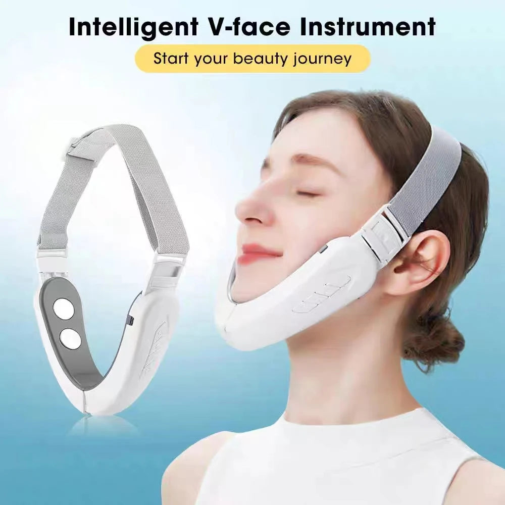 Intelligent Electric Face Slimming Instrument Chin Slimming v-Face Beauty Instrument Facial Massager Tight Small Face Instrument