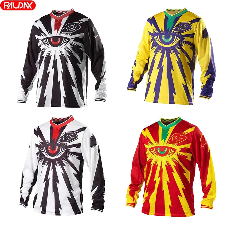 RAUDAX POC New Men's Cycling T-shirt Autumn Mountain Bike Downhill Cycling T-shirt Off Road Motorcycle Breathable Long Sleeve