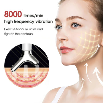 Portable Y-shaped Facial Slimming Device Electric V Face Lifting Massager Vibration Massage Skin Tighten Anti Wrinkle Eye Beauty